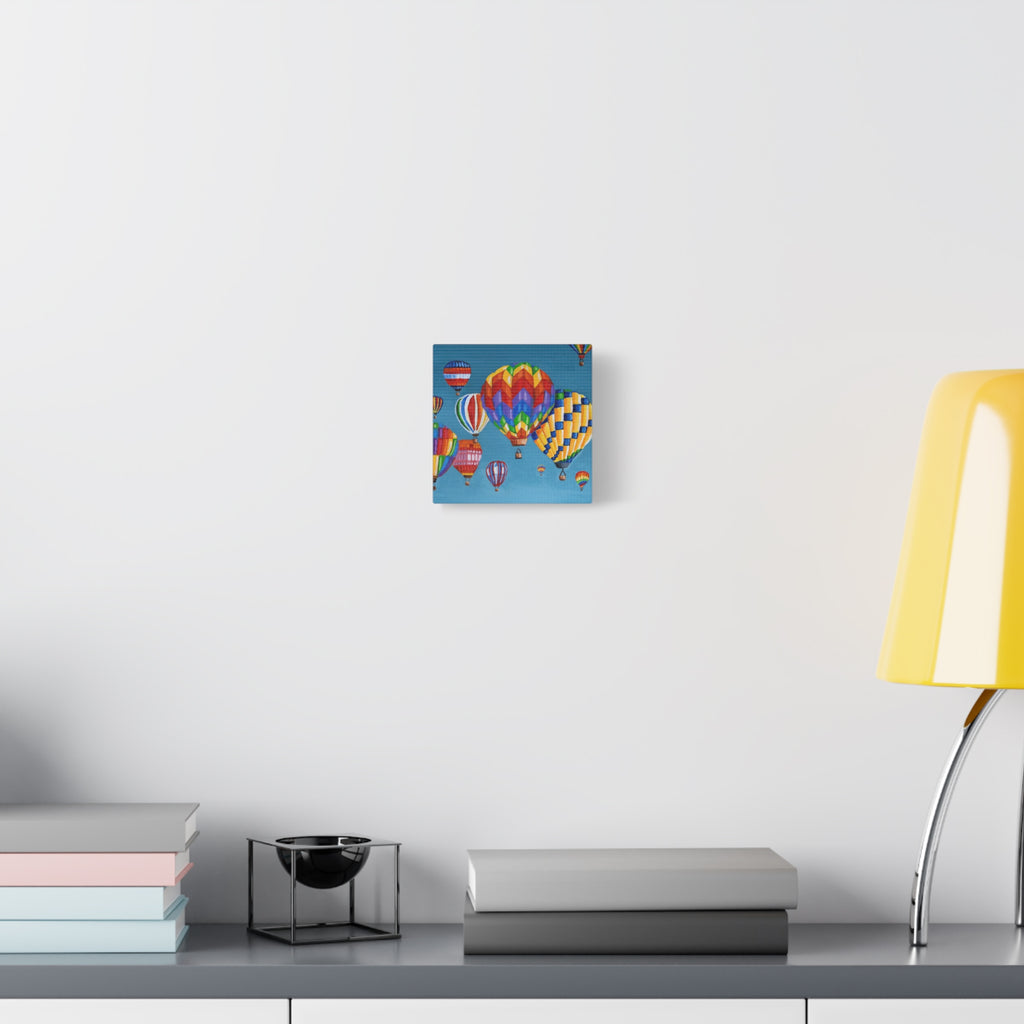 Hot Air Balloons Matte Canvas Print — Colorful Sky Wall Art, Stretched 1.25"