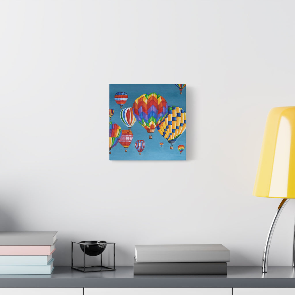 Hot Air Balloons Matte Canvas Print — Colorful Sky Wall Art, Stretched 1.25"