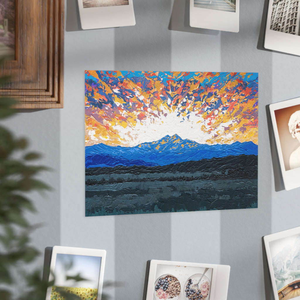 Colorado Sunset Mountain Print — Colorful Landscape Unframed Art