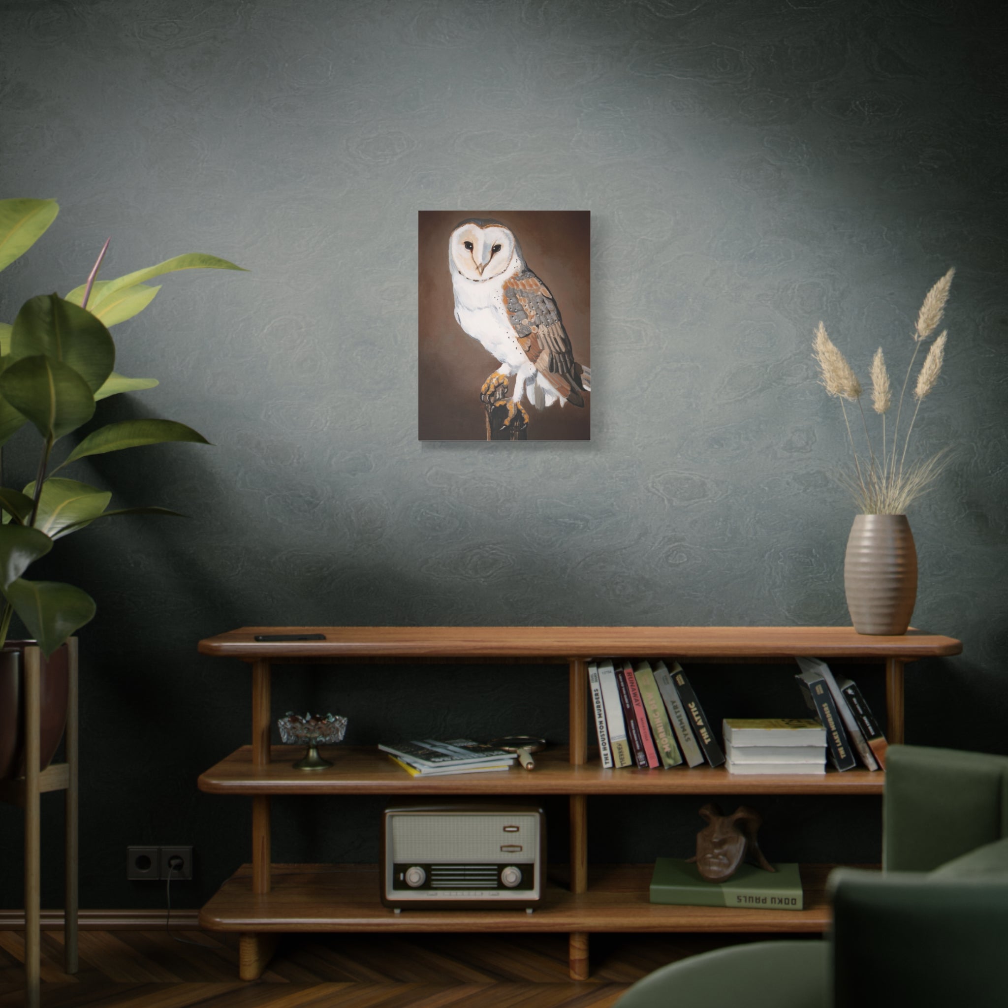 Barn Owl Matte Canvas Wall Art — Stretched Wildlife Painting