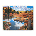 Autumn River Landscape Canvas Print – Stretched Matte Wall Art
