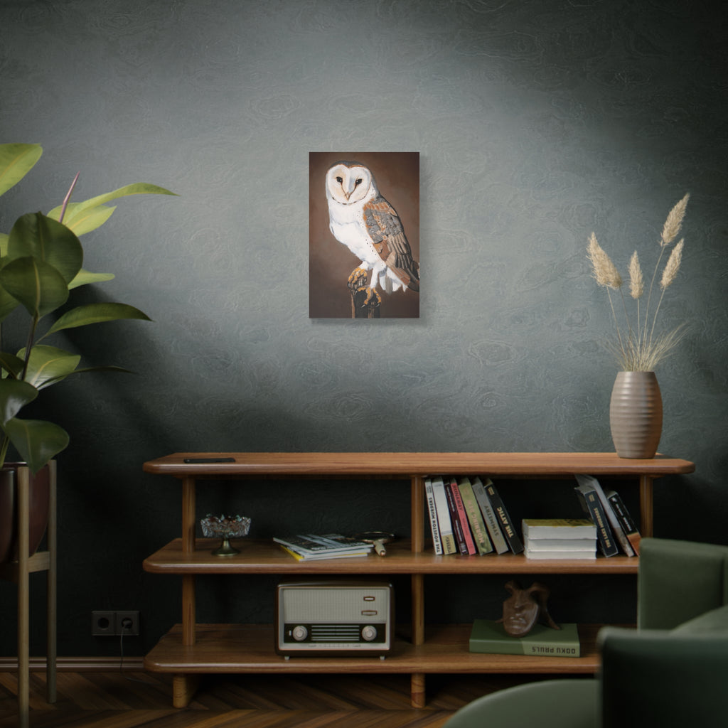 Barn Owl Matte Canvas Wall Art — Stretched Wildlife Painting
