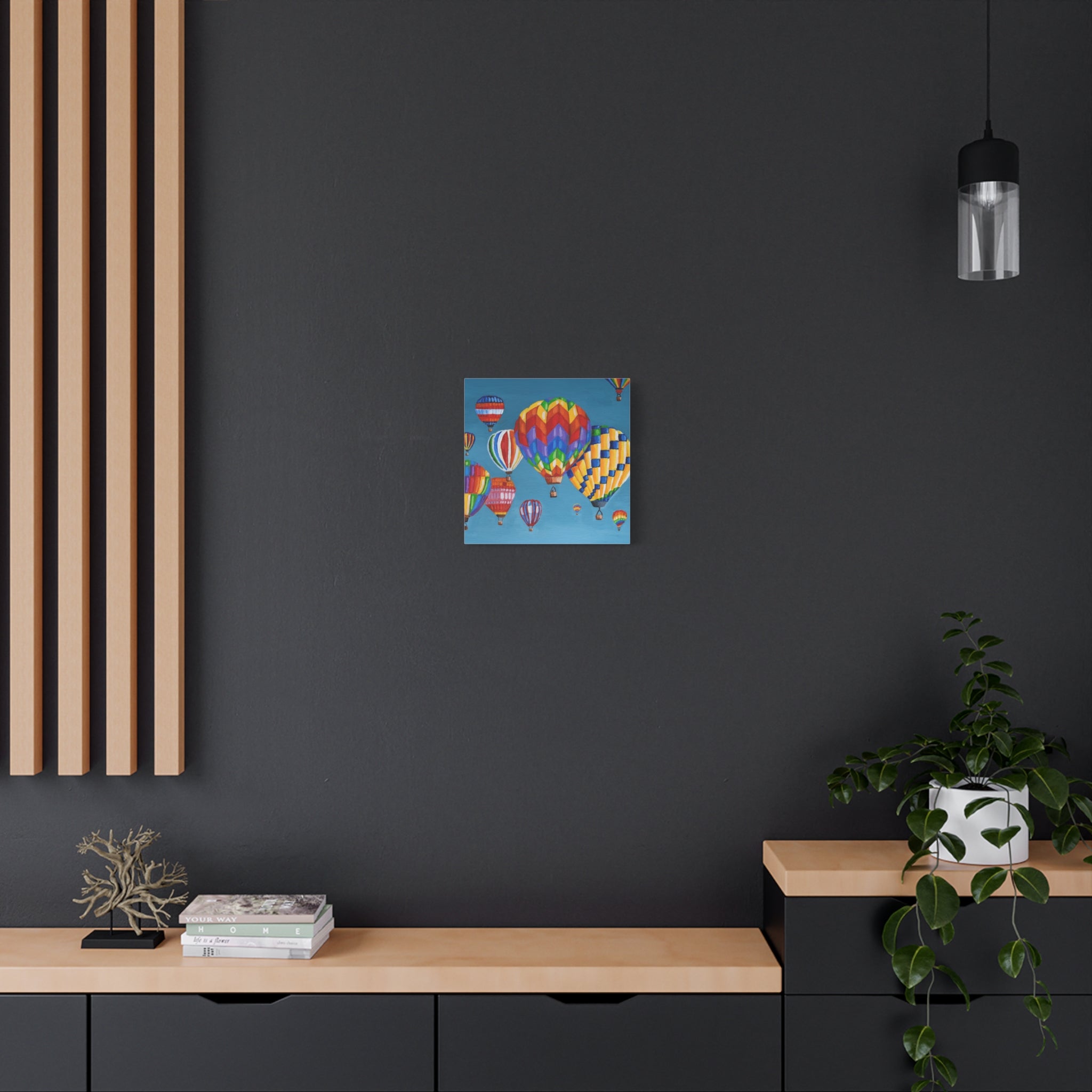 Hot Air Balloons Matte Canvas Print — Colorful Sky Wall Art, Stretched 1.25"