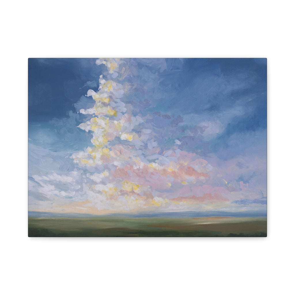 Cloudscape Matte Canvas Wall Art — Pastel Sky Landscape, Stretched 1.25"