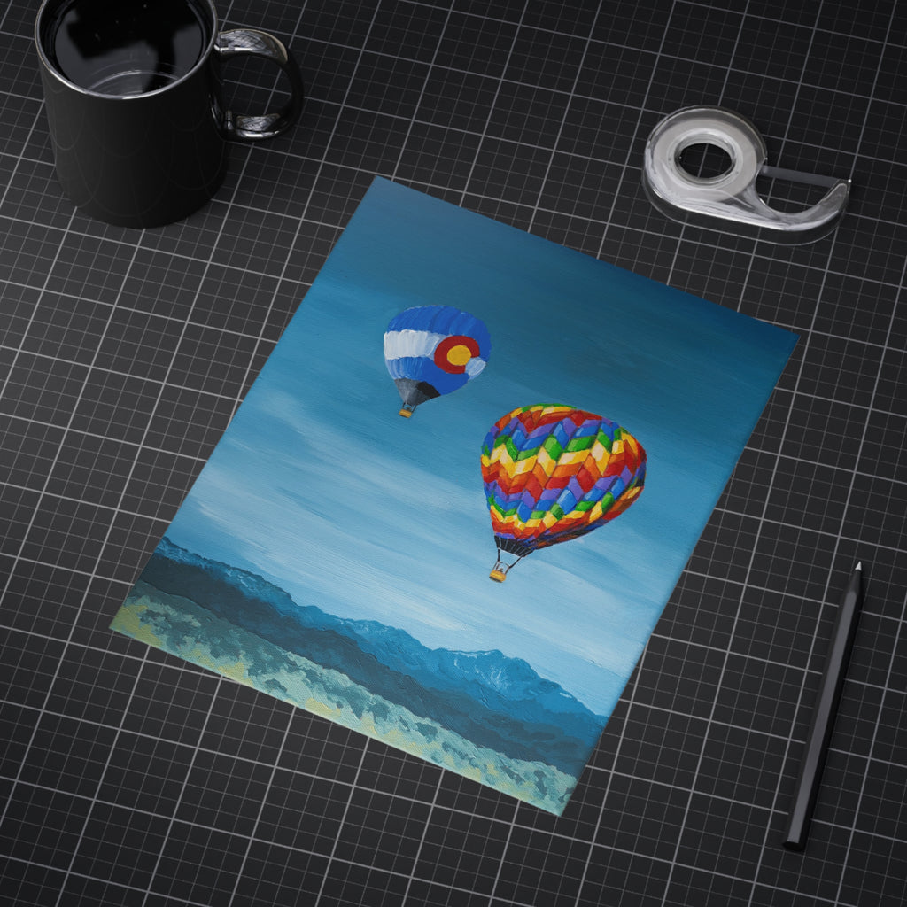 Hot Air Balloons Art Print 8x10" — Colorful Sky Scenic Wall Decor