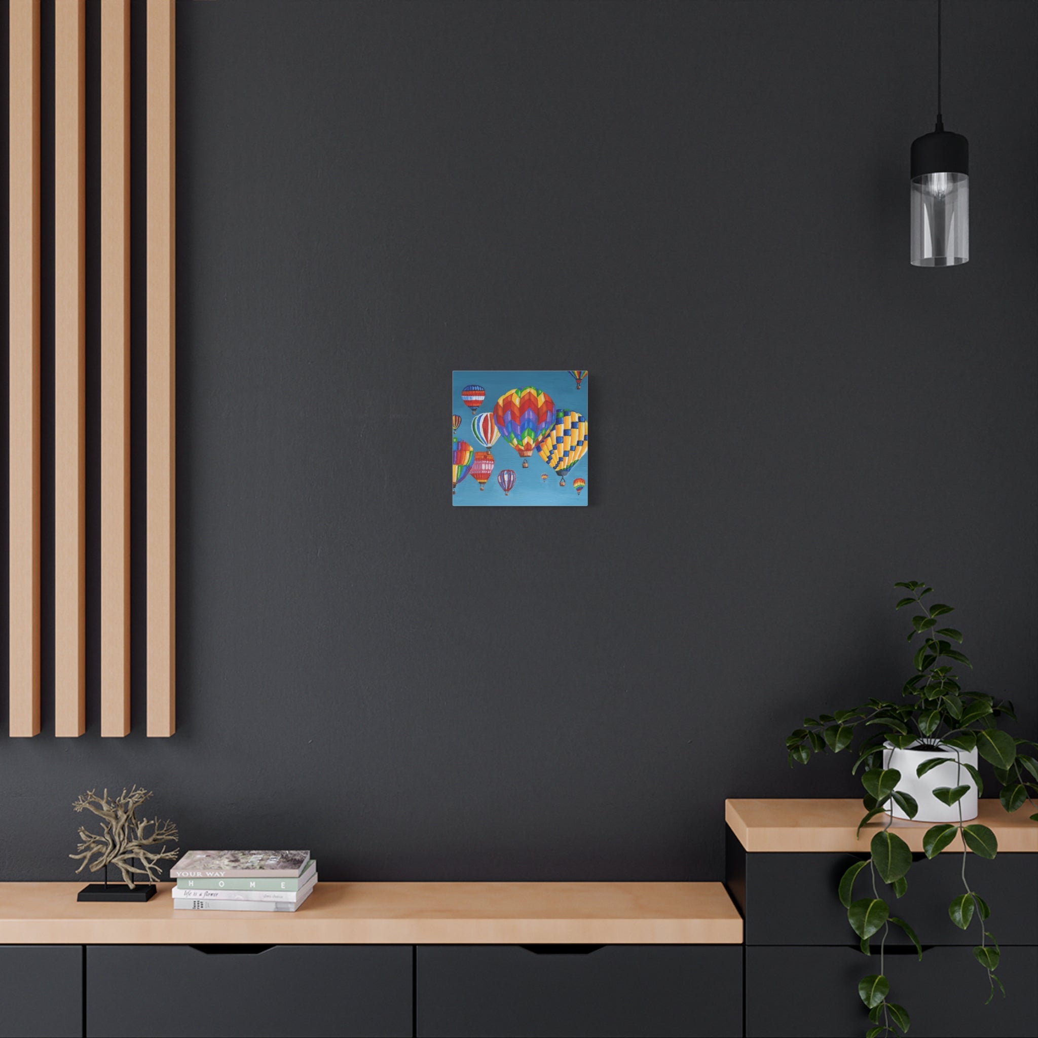 Hot Air Balloons Matte Canvas Print — Colorful Sky Wall Art, Stretched 1.25"