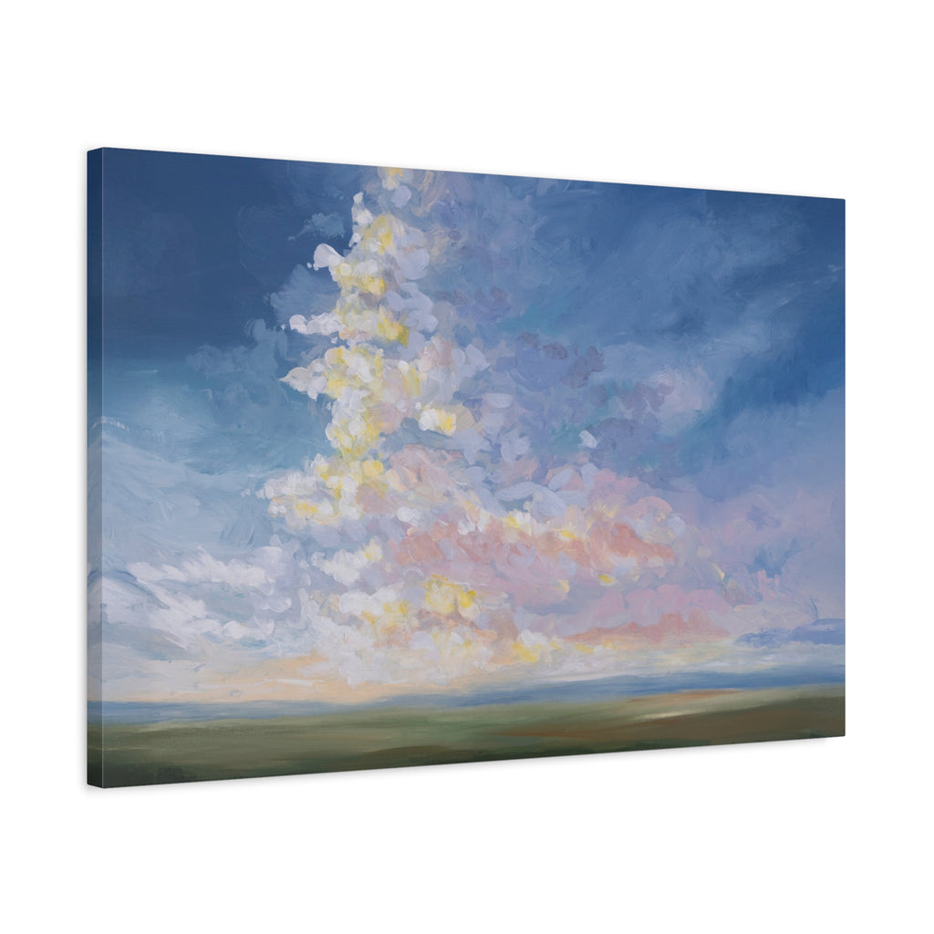 Cloudscape Matte Canvas Wall Art — Pastel Sky Landscape, Stretched 1.25"