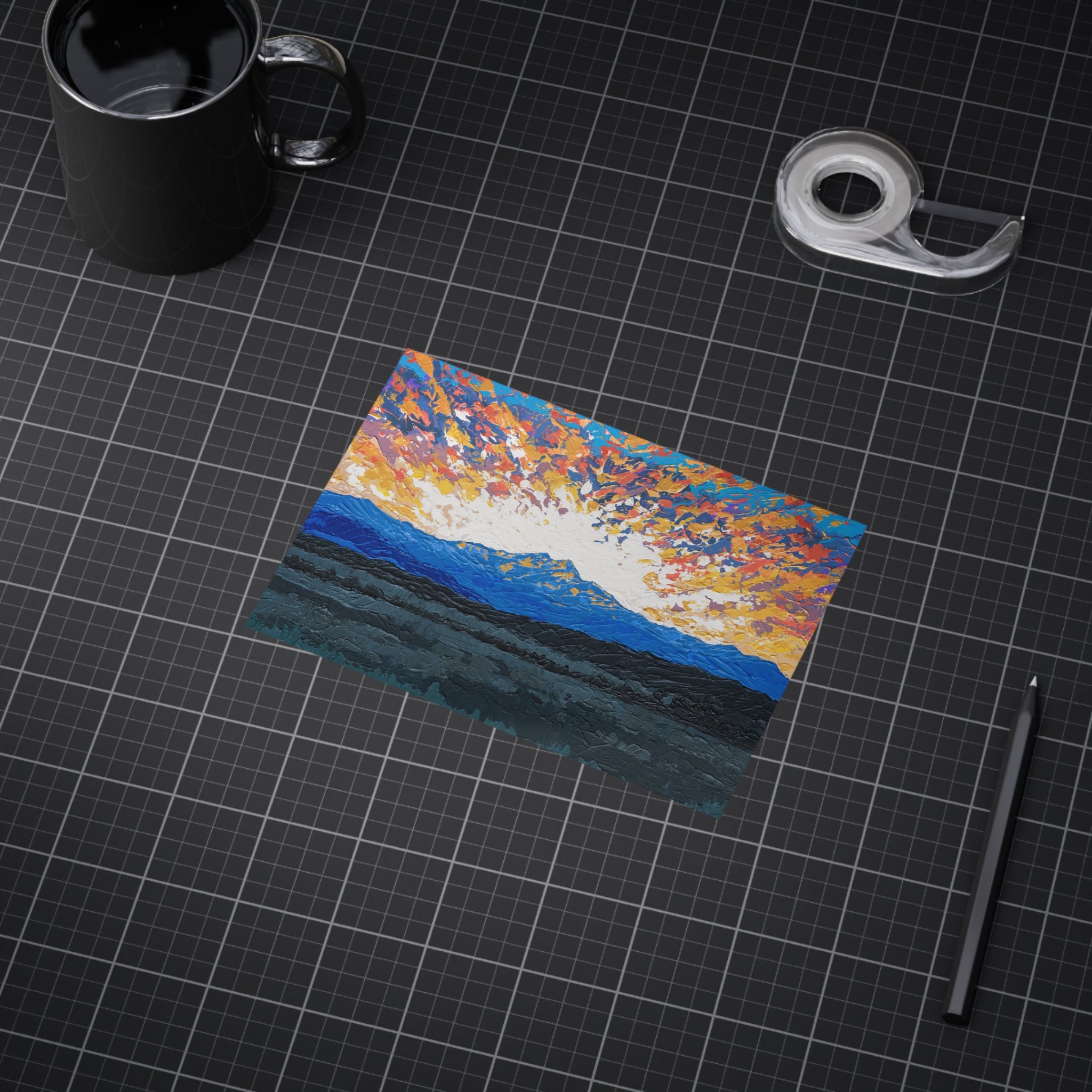 Colorado Sunset Mountain Print — Colorful Landscape Unframed Art