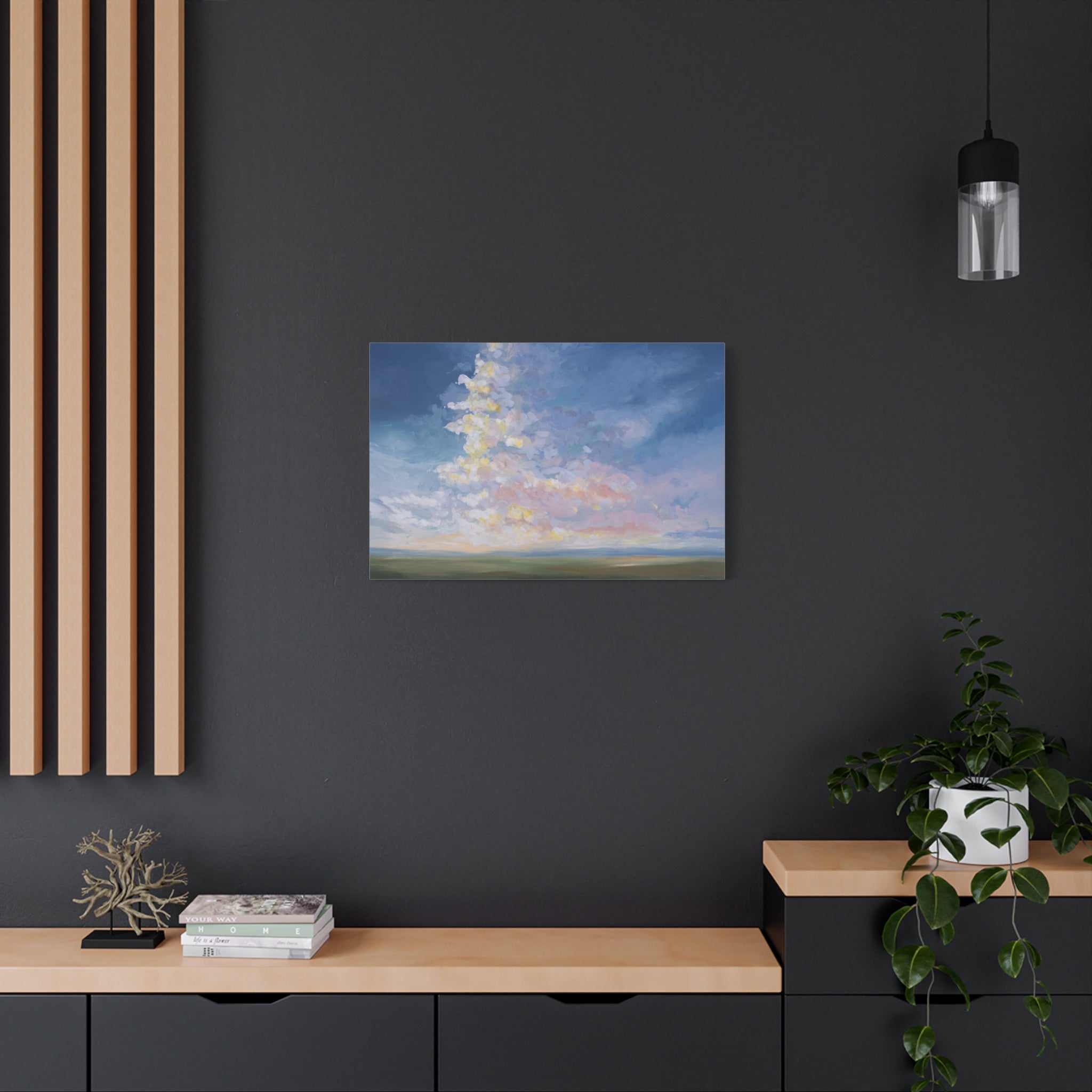 Cloudscape Matte Canvas Wall Art — Pastel Sky Landscape, Stretched 1.25"