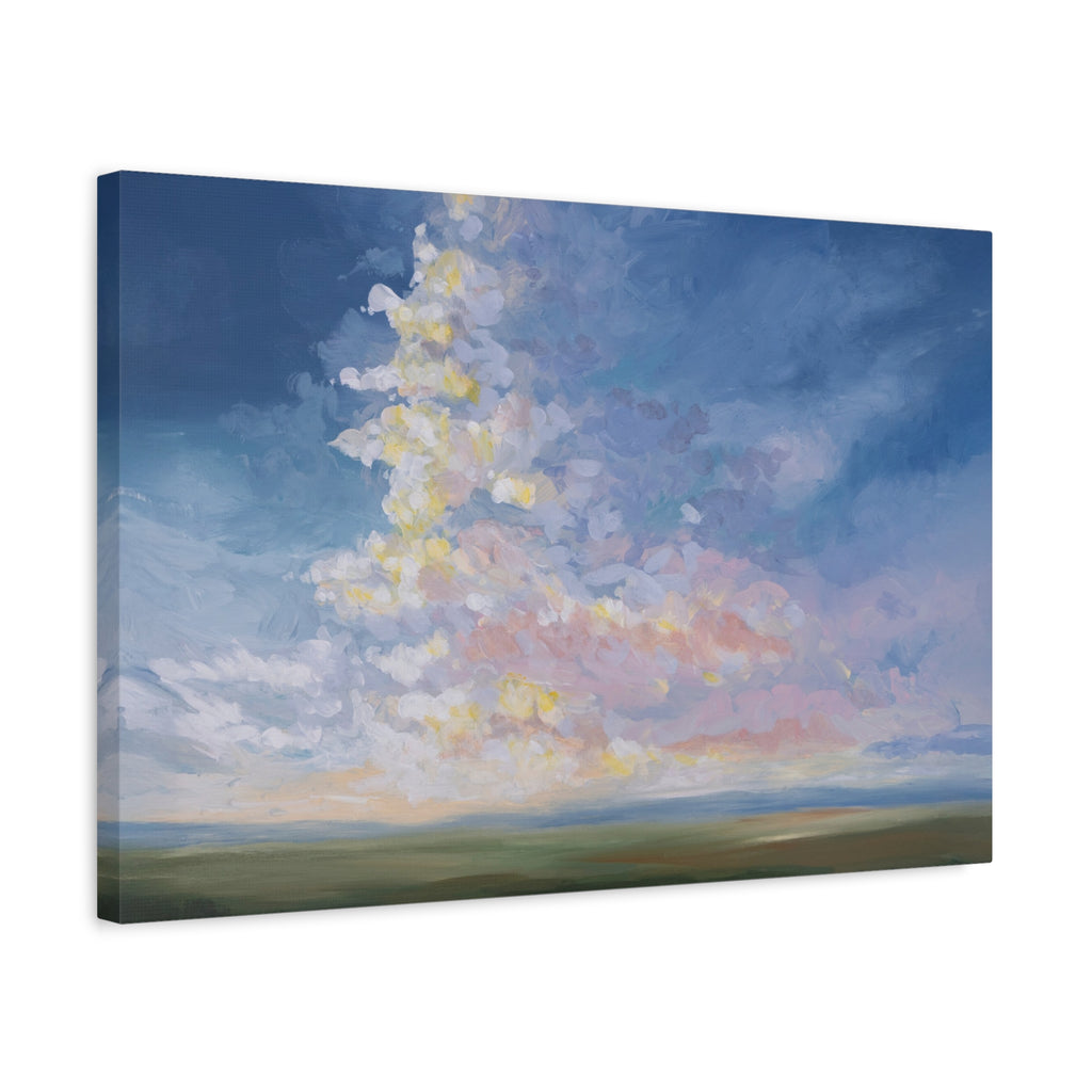 Cloudscape Matte Canvas Wall Art — Pastel Sky Landscape, Stretched 1.25"
