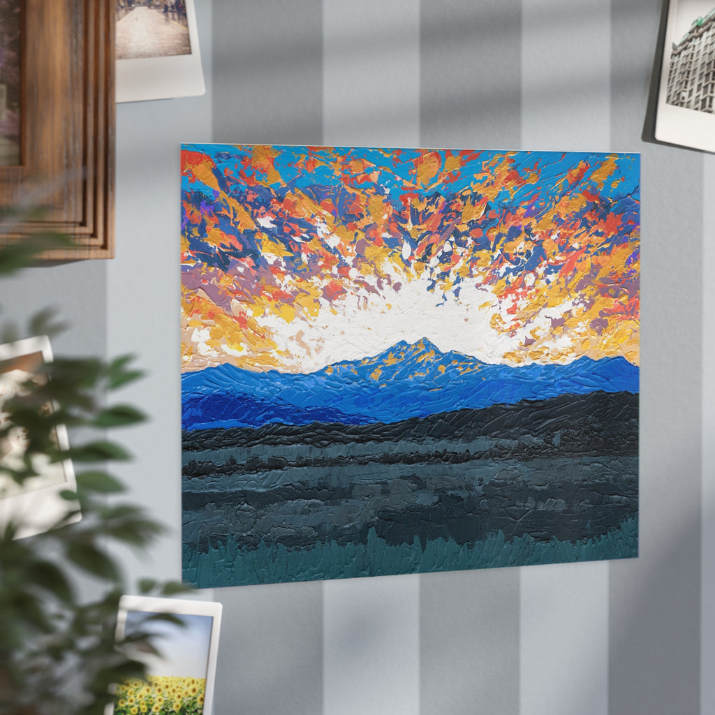 Colorado Sunset Mountain Print — Colorful Landscape Unframed Art