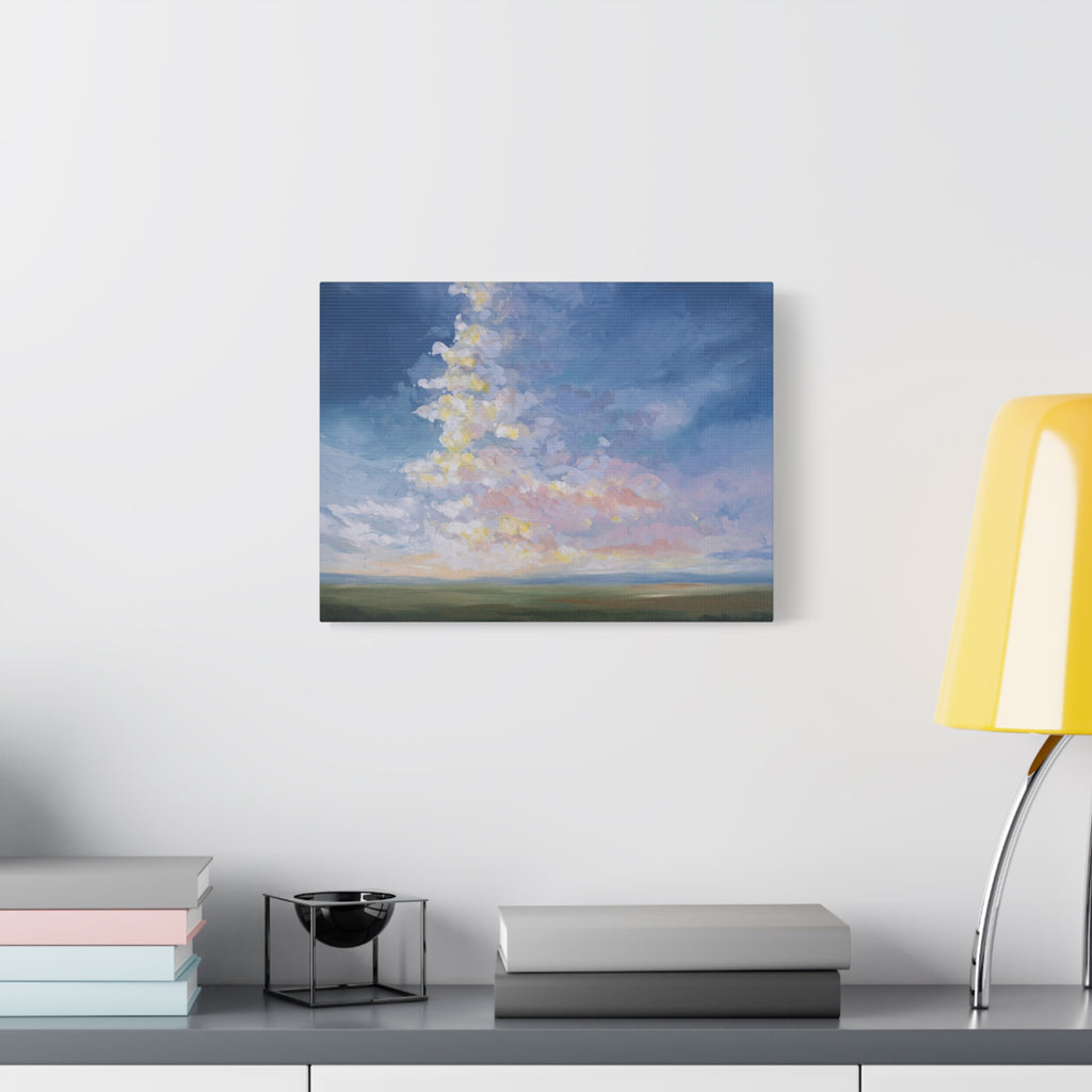 Cloudscape Matte Canvas Wall Art — Pastel Sky Landscape, Stretched 1.25"