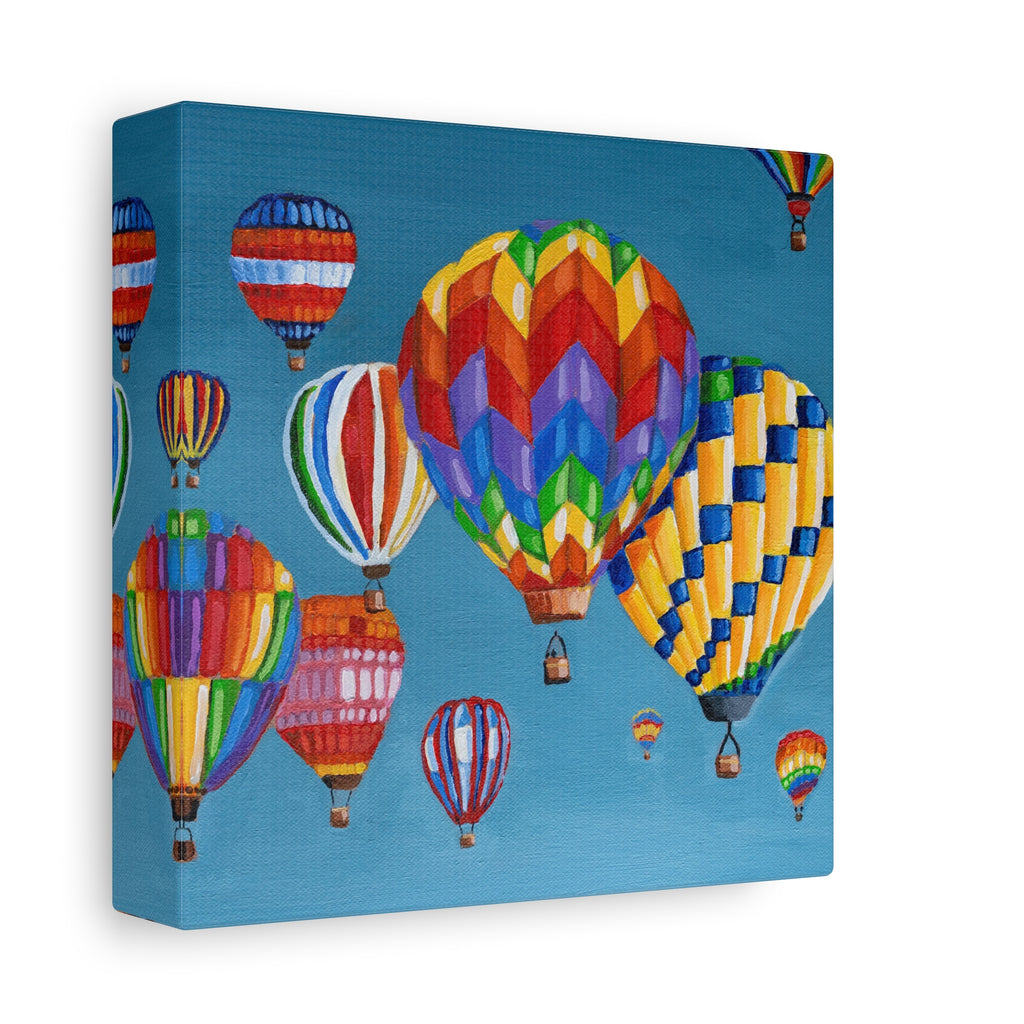 Hot Air Balloons Matte Canvas Print — Colorful Sky Wall Art, Stretched 1.25"