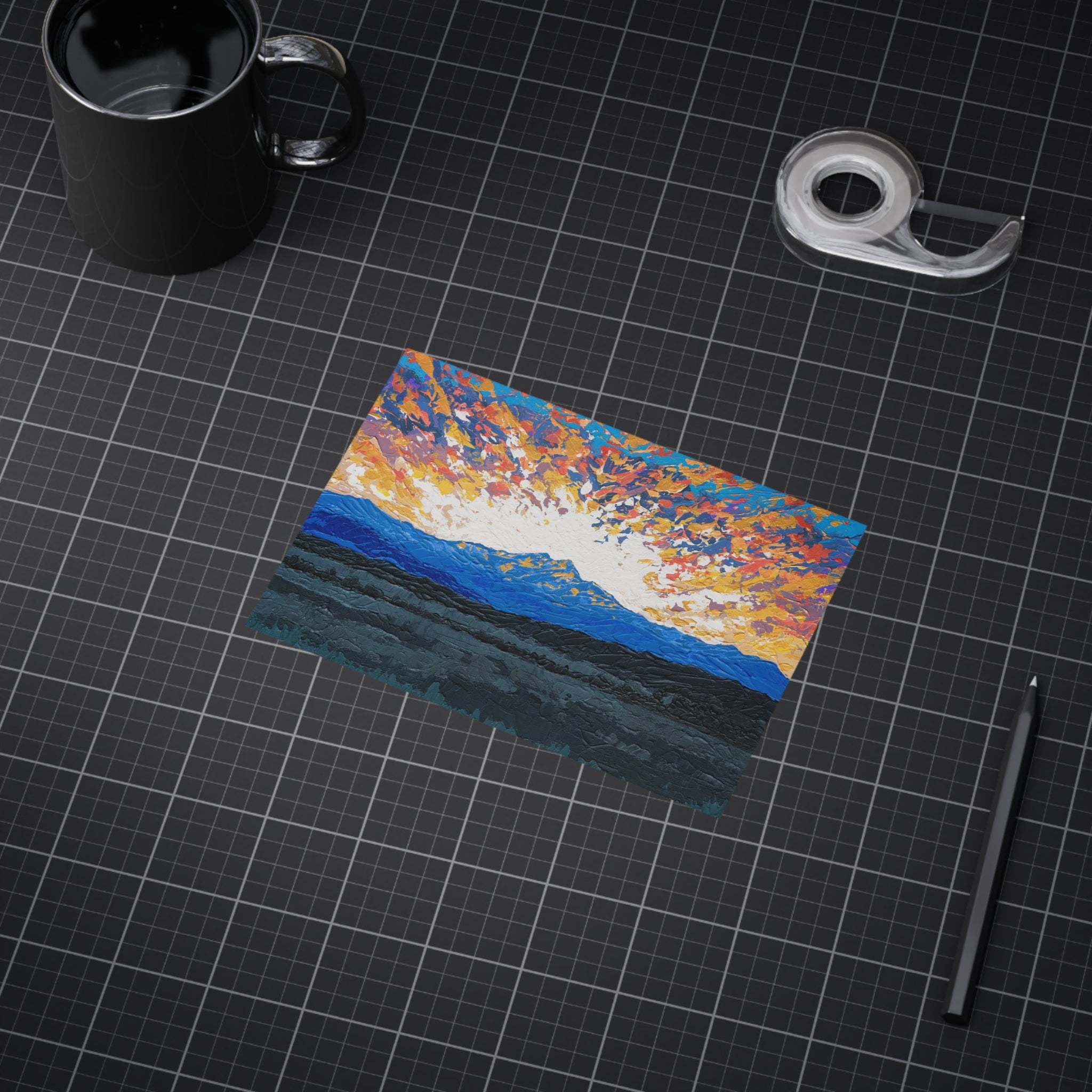 Colorado Sunset Mountain Print — Colorful Landscape Unframed Art