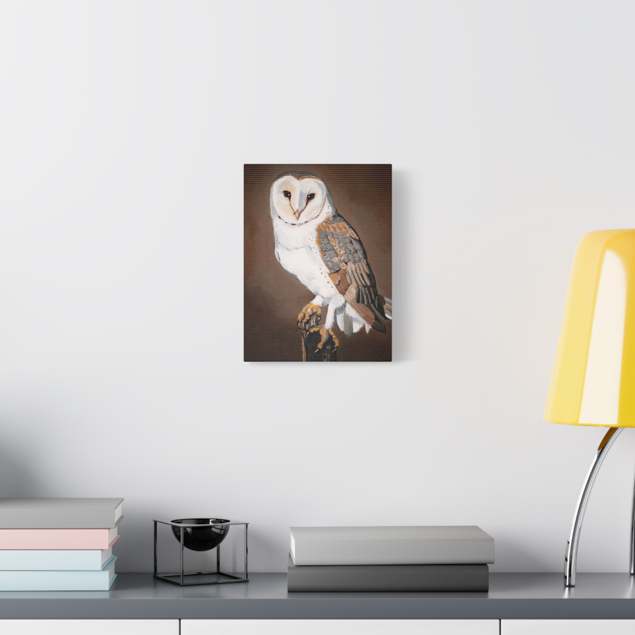 Barn Owl Matte Canvas Wall Art — Stretched Wildlife Painting