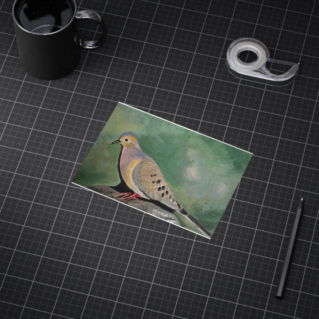 Mourning Dove Art Print 5x7" — Colorful Bird Wall Decor (Unframed)