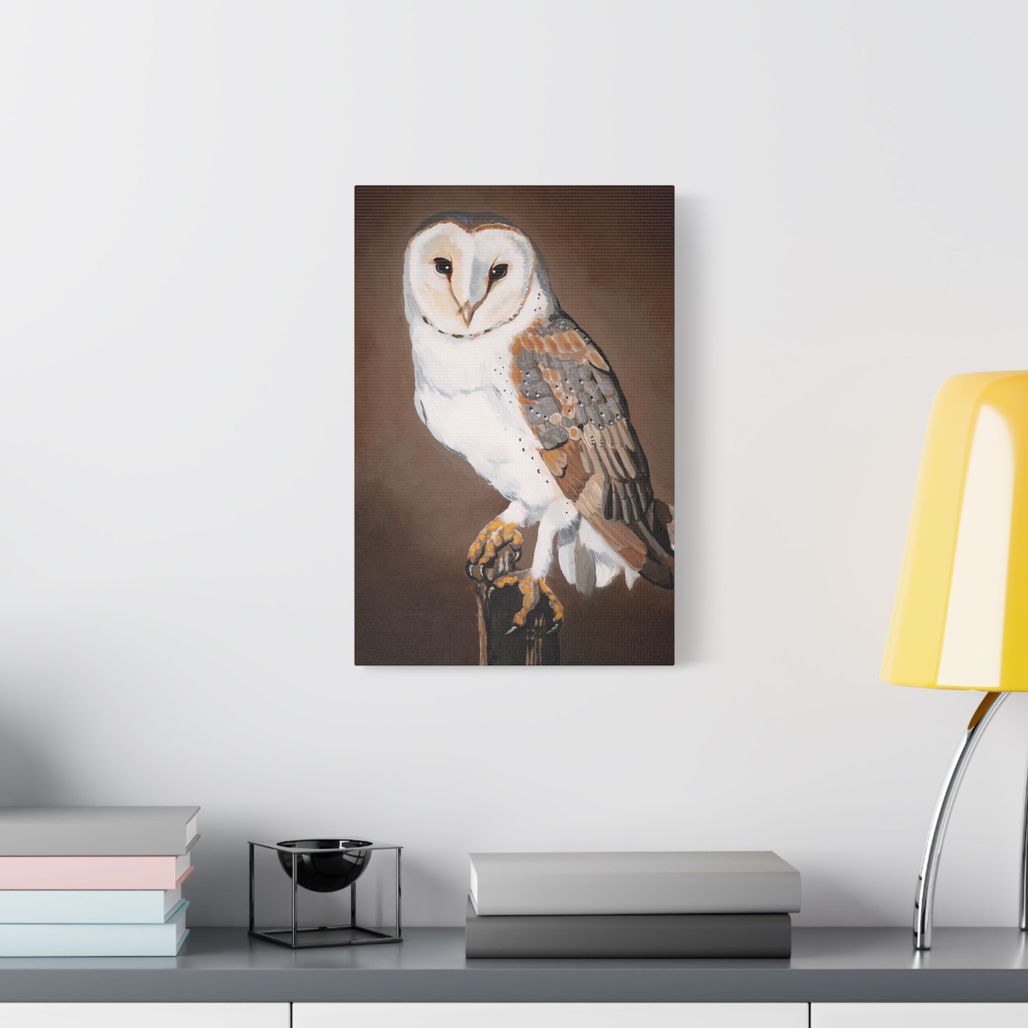 Barn Owl Matte Canvas Wall Art — Stretched Wildlife Painting