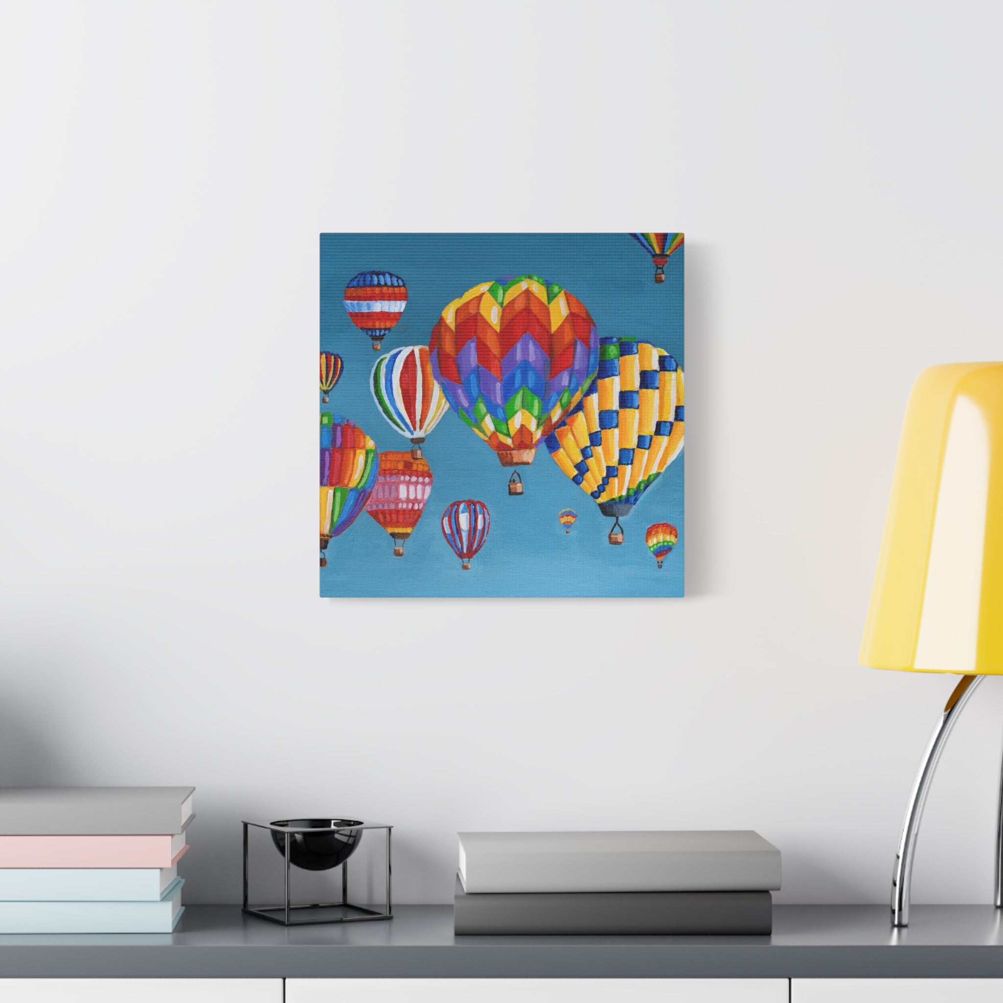 Hot Air Balloons Matte Canvas Print — Colorful Sky Wall Art, Stretched 1.25"