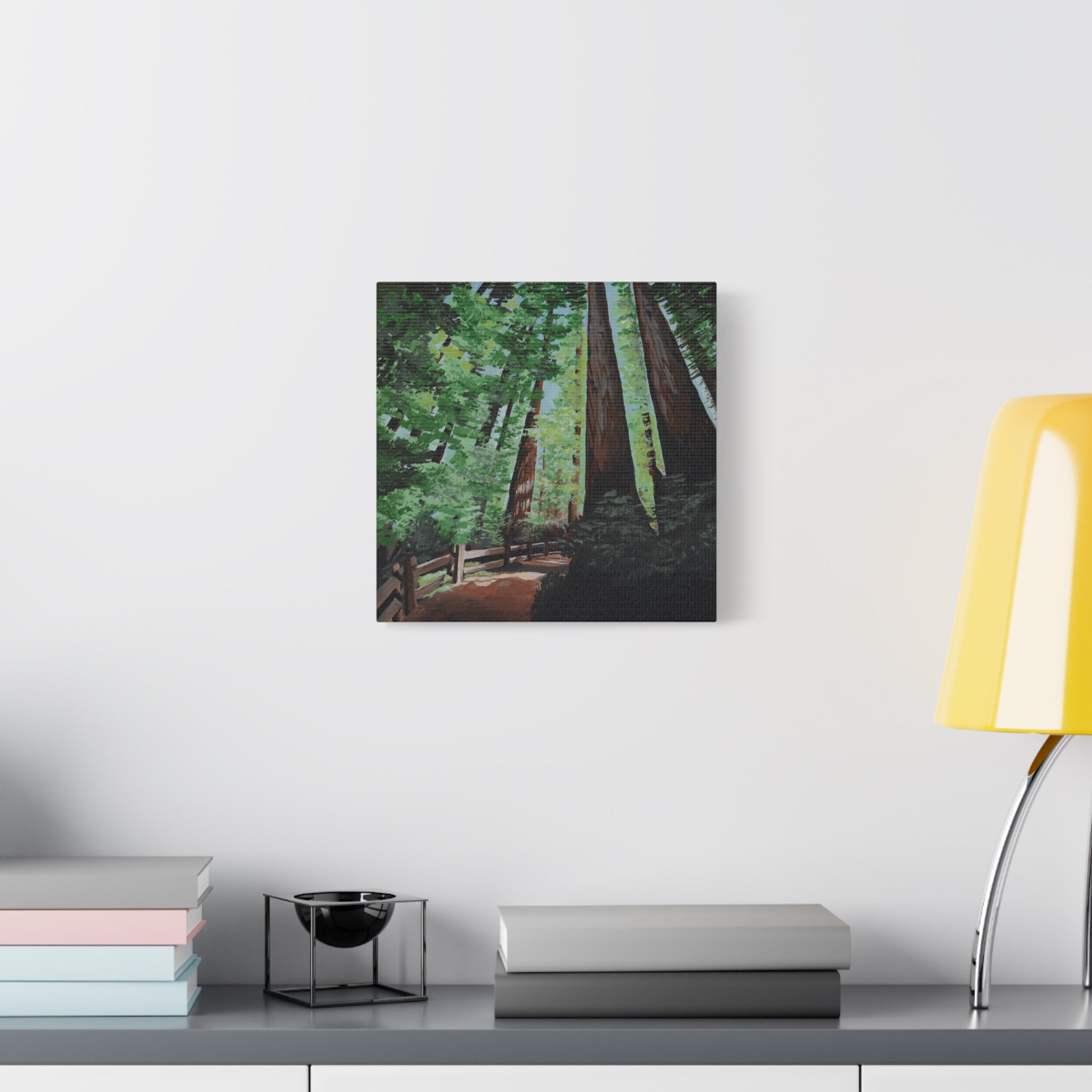 Redwood Forest Painting Canvas Print — Stretched Matte Wall Art