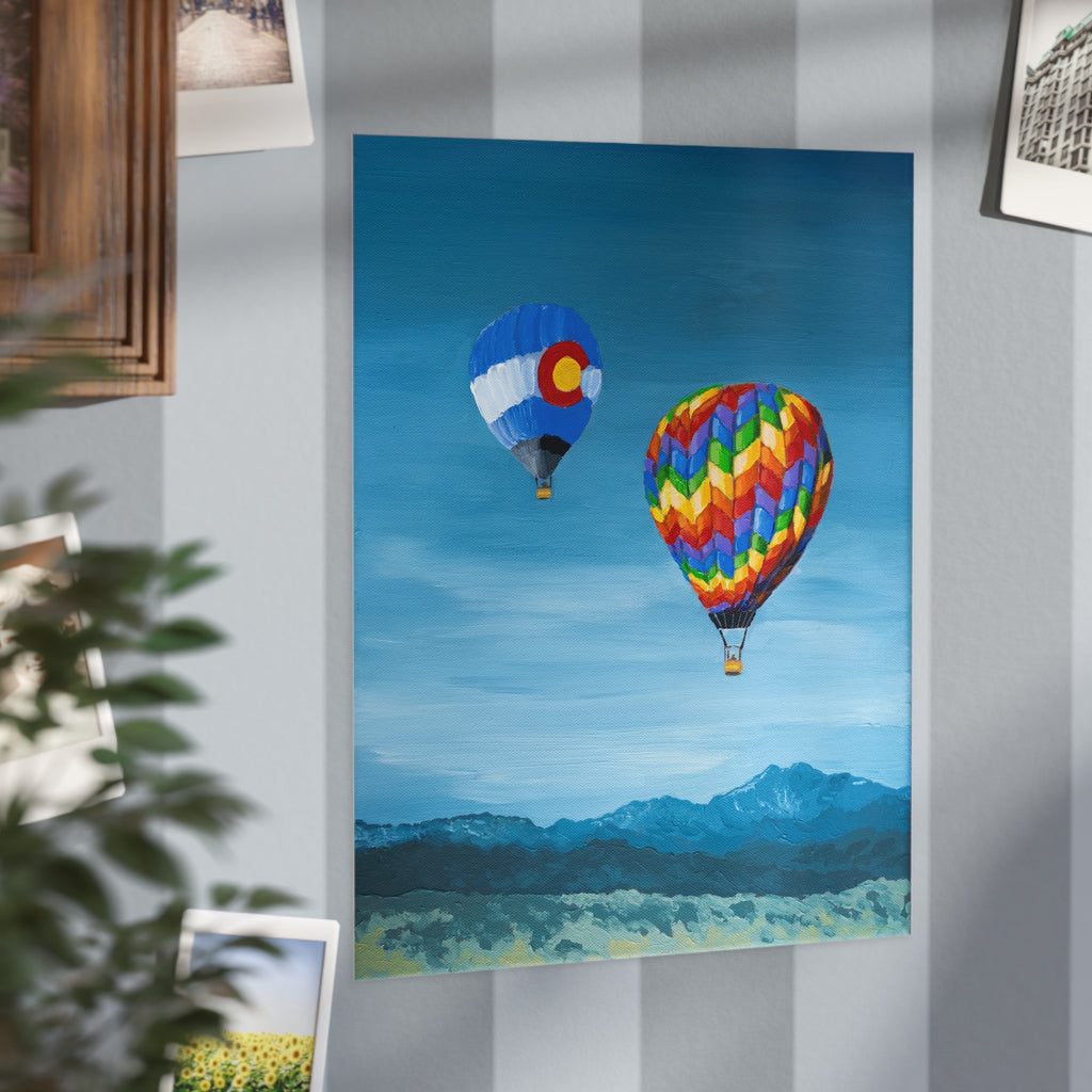 Hot Air Balloons Art Print 8x10" — Colorful Sky Scenic Wall Decor