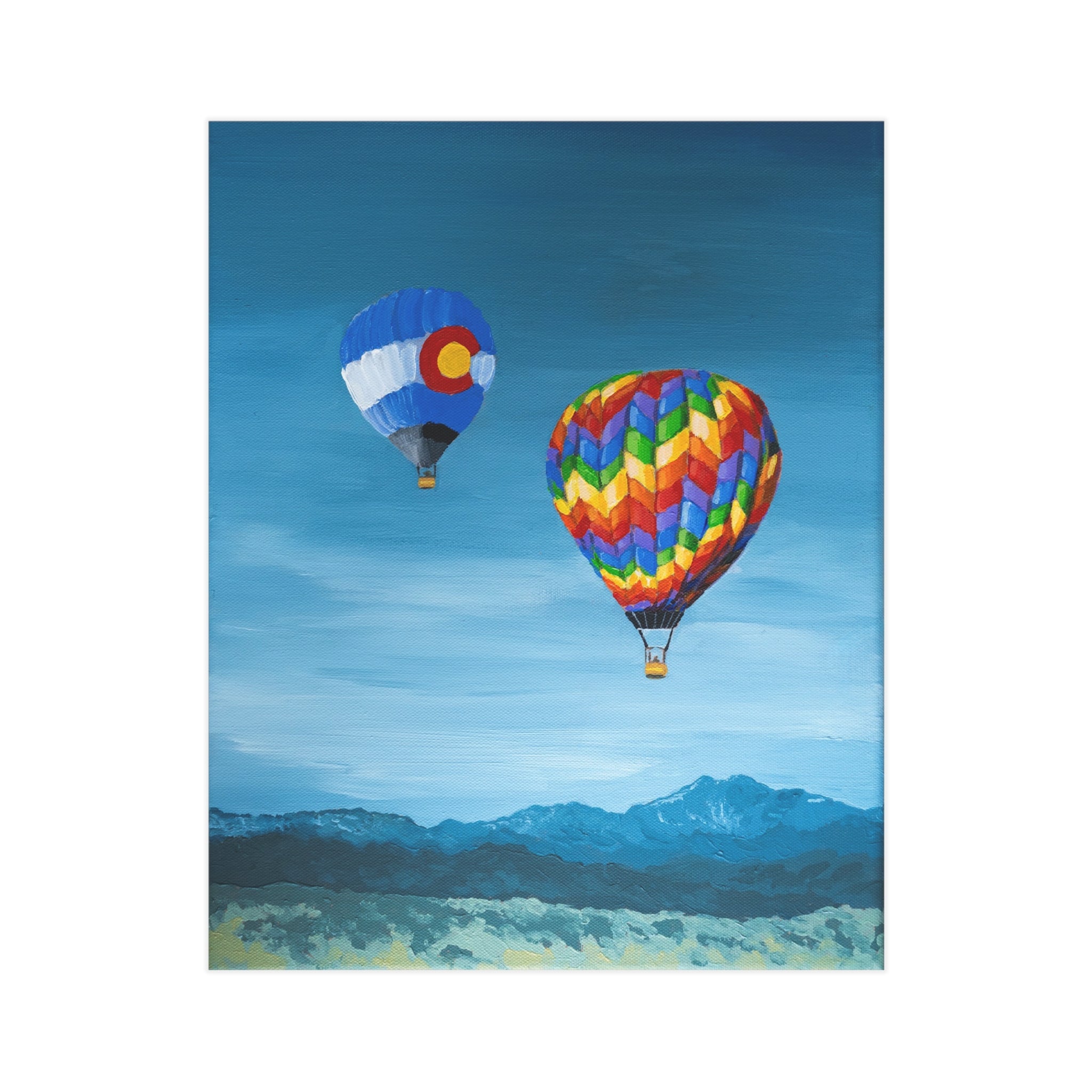 Hot Air Balloons Art Print 8x10" — Colorful Sky Scenic Wall Decor