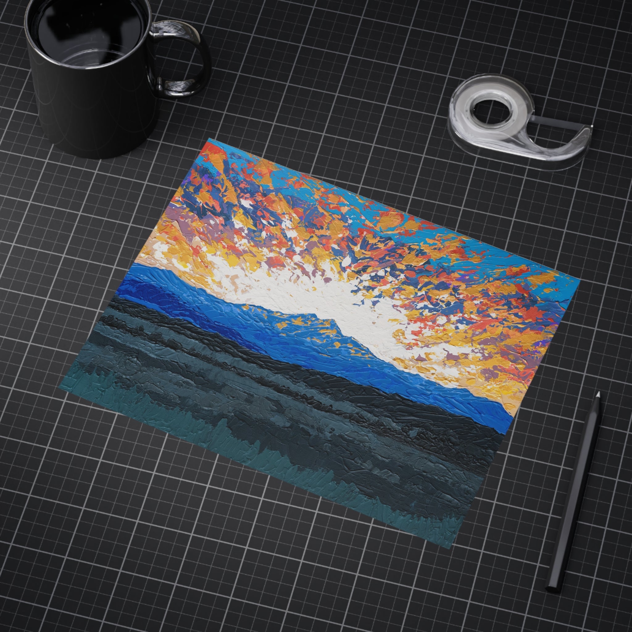 Colorado Sunset Mountain Print — Colorful Landscape Unframed Art