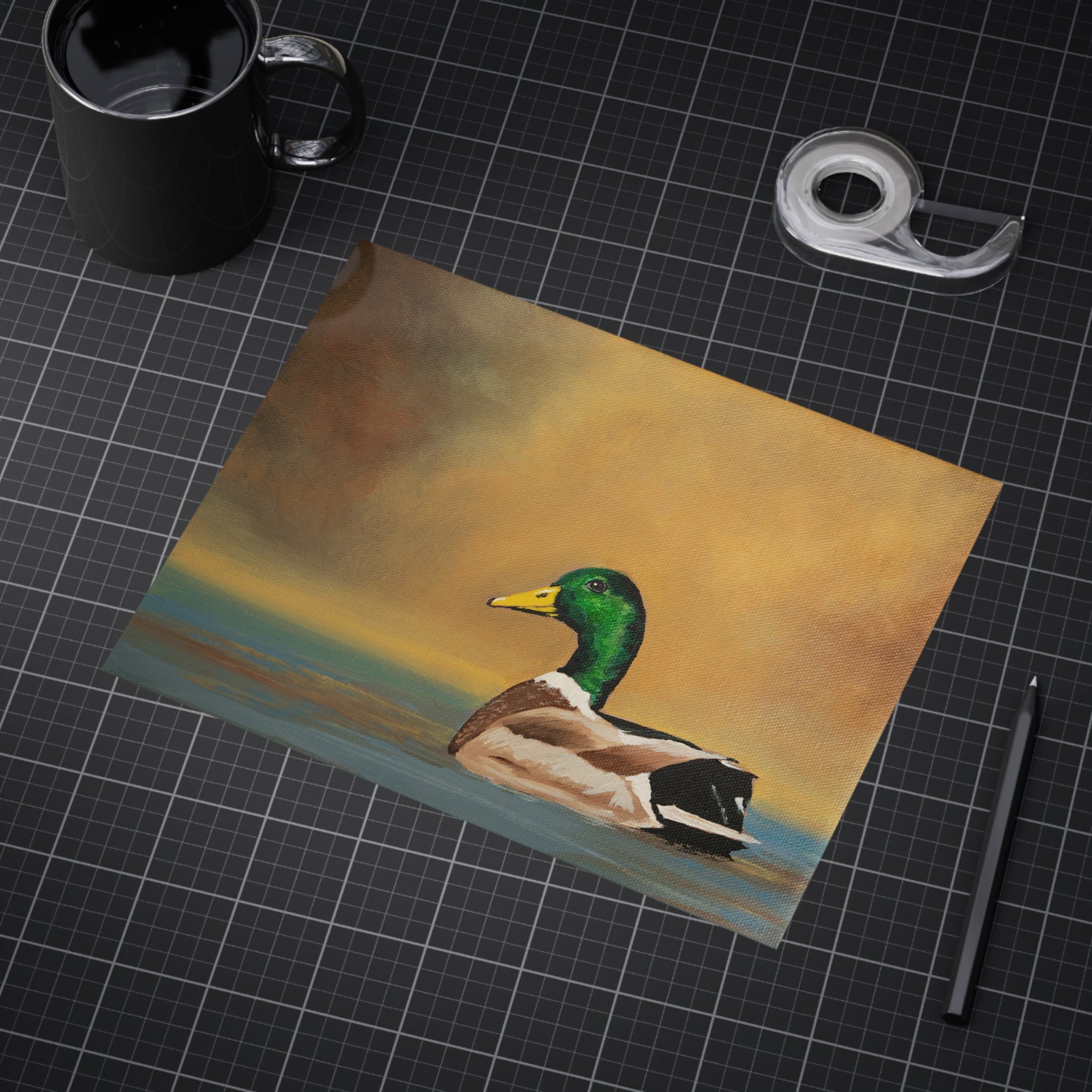 Mallard Duck Art Print 8x10" — Vintage-Style Waterfowl Illustration Unframed Print
