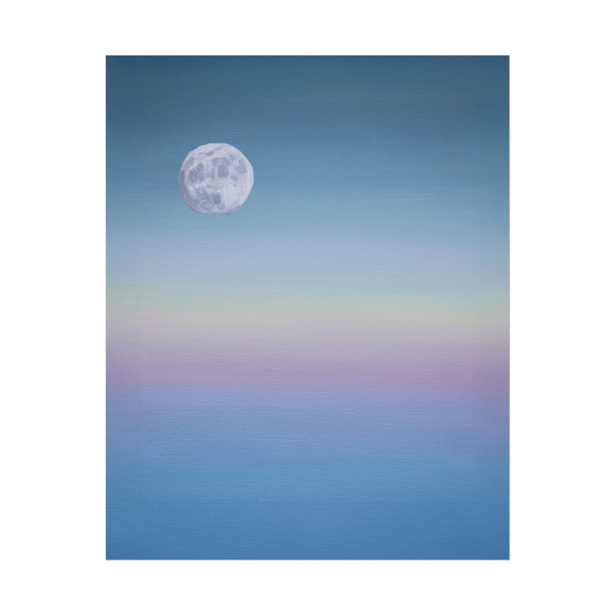 Moonlit Gradient Poster — Serene Pastel Sky Wall Art (Rolled Poster)