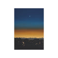 Sunset Suburb Nightscape Unframed Print — Twilight Sky Art Print