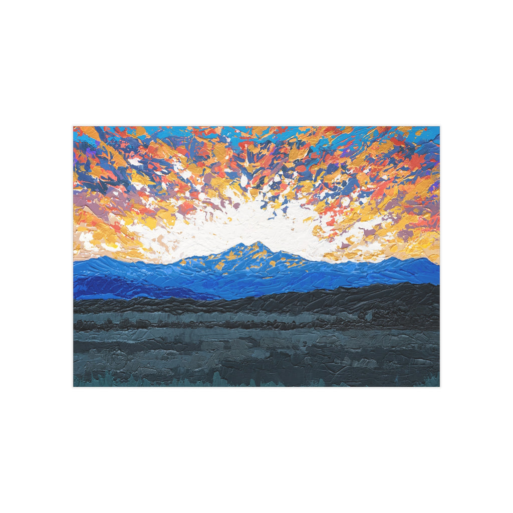 Colorado Sunset Mountain Print — Colorful Landscape Unframed Art