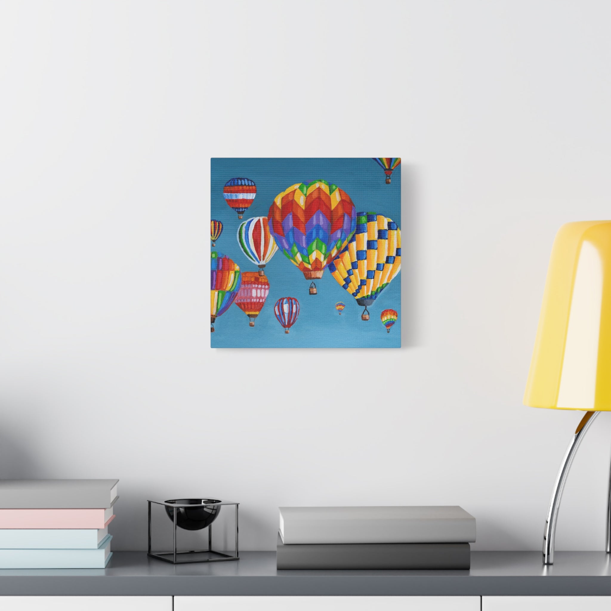 Hot Air Balloons Matte Canvas Print — Colorful Sky Wall Art, Stretched 1.25"