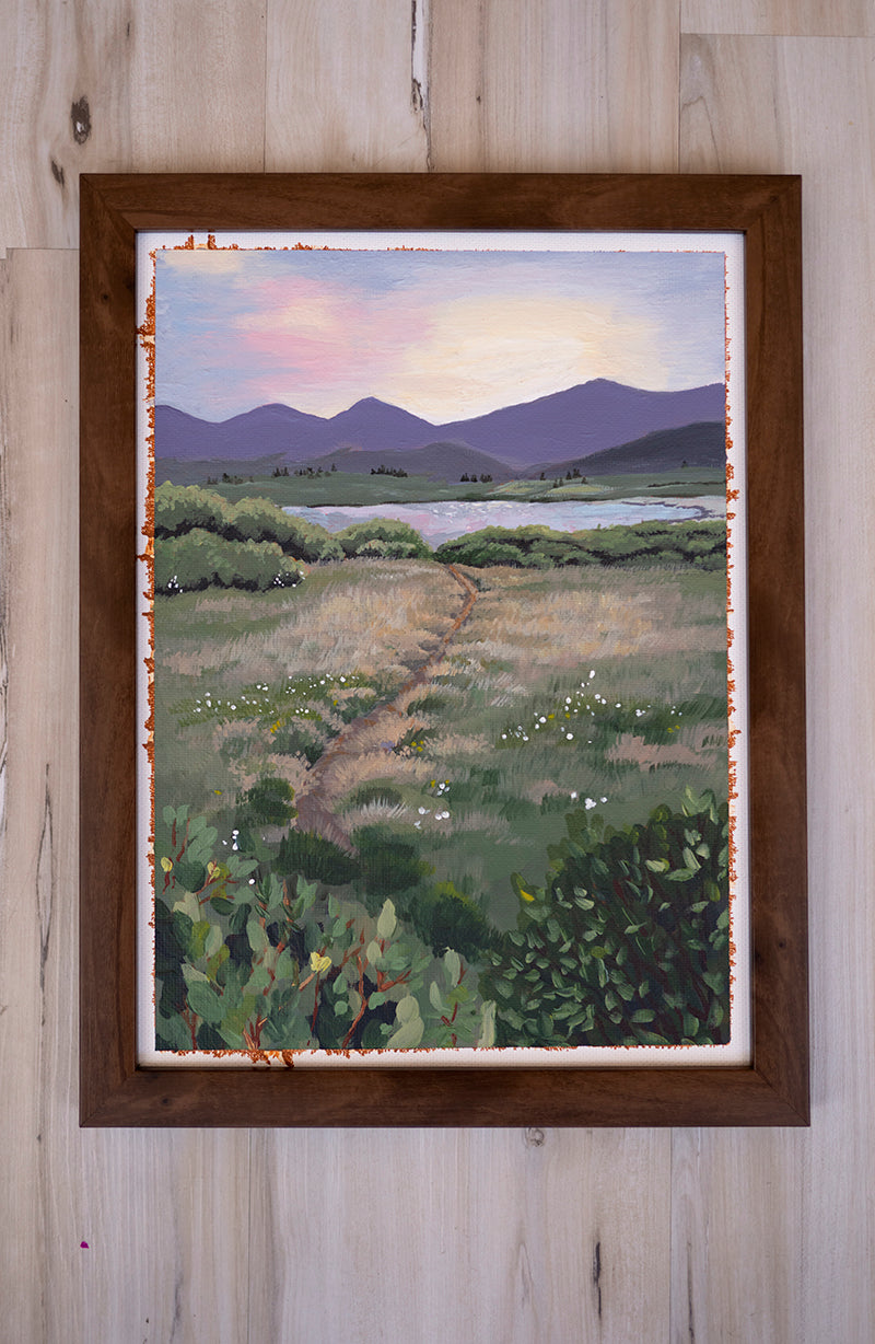 9x12 Original Painting - On the Trail