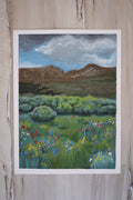 9x12 Original Painting - Sawtooth Ridge