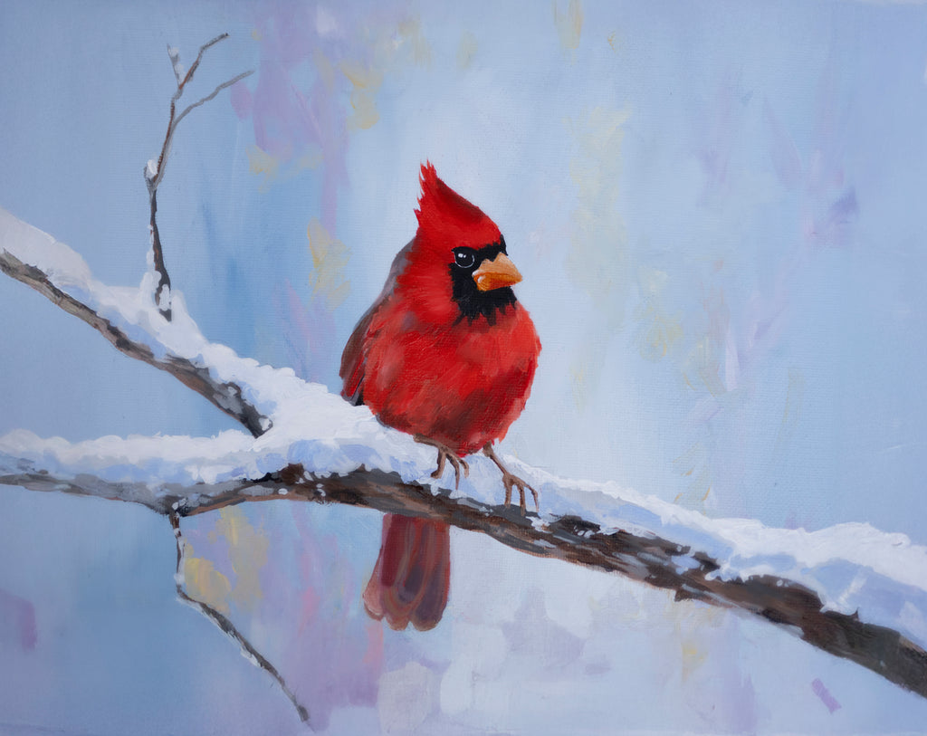 Cardinal in the Snow