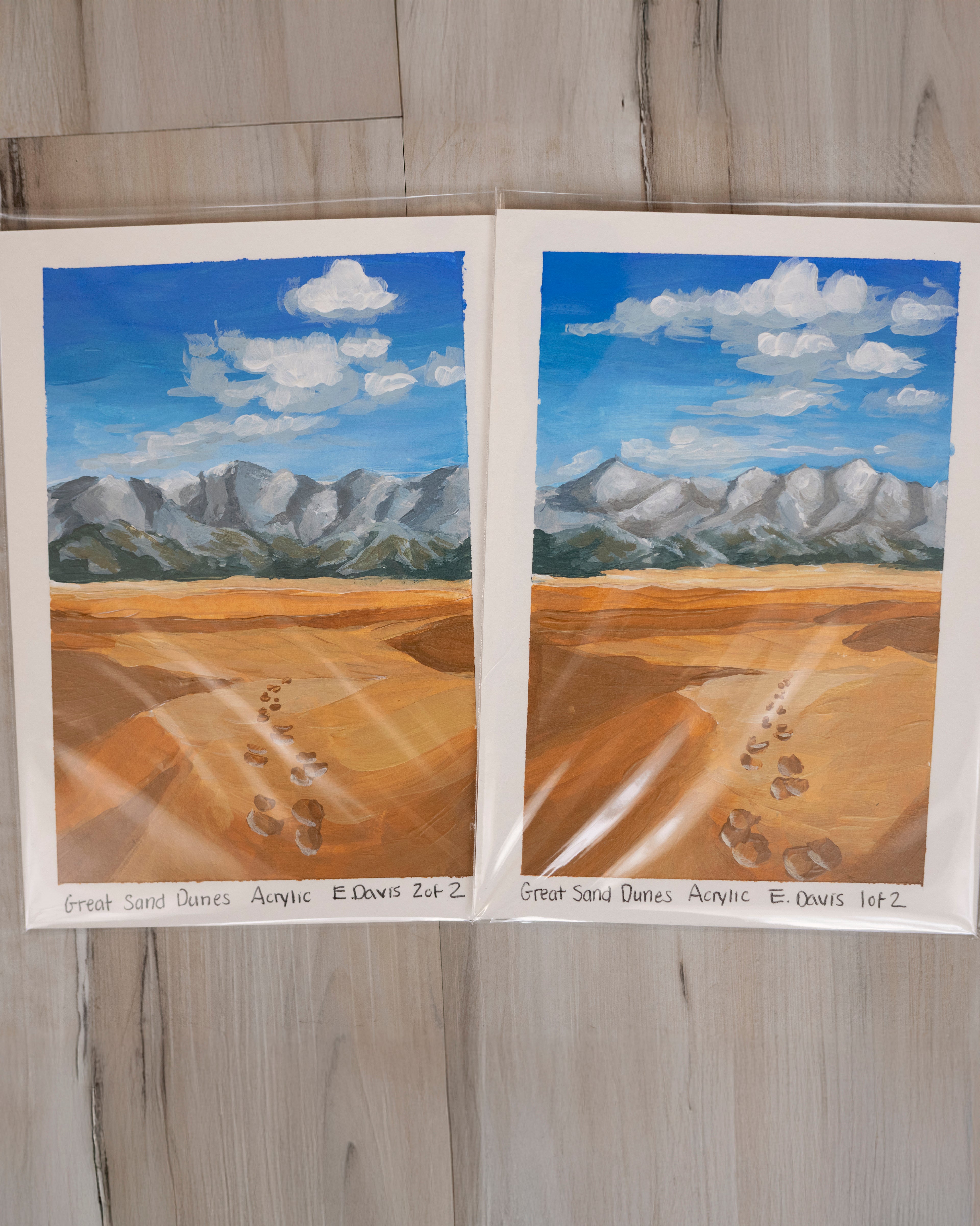 5x7 Original Painting - Great Sand Dunes