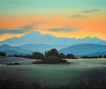 Longs Sunset | Original Colorado Mountain Oil Painting | Framed Landscape Art