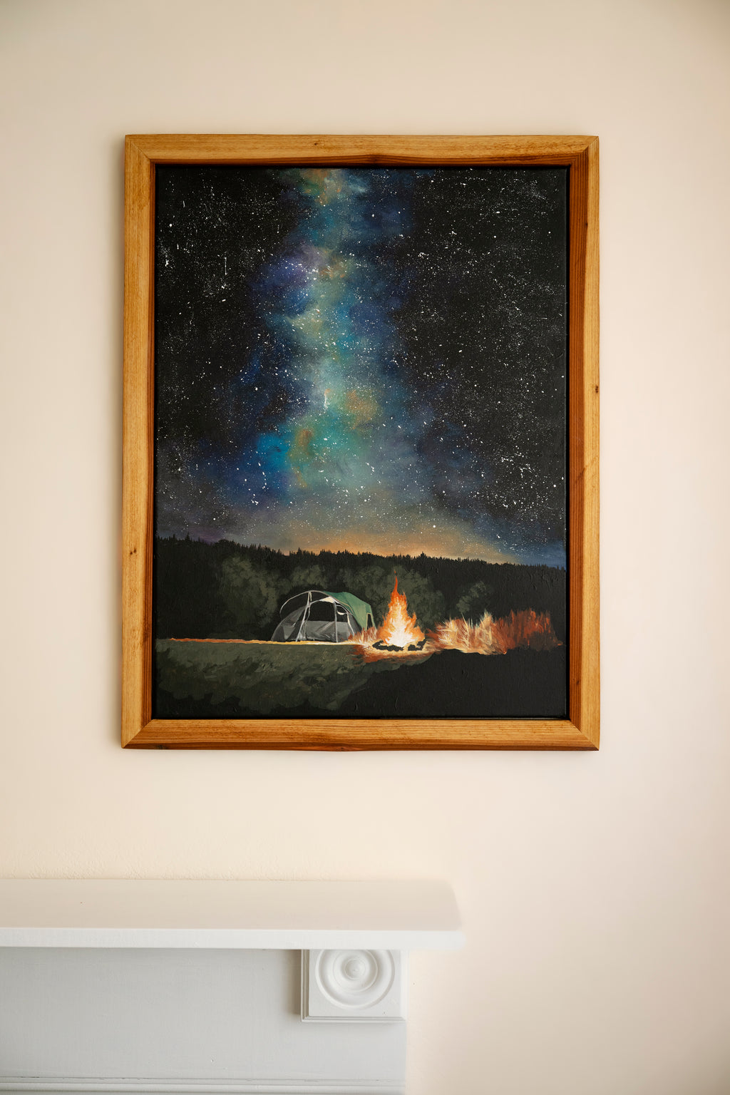 Camping Under the Stars – Original Acrylic Painting