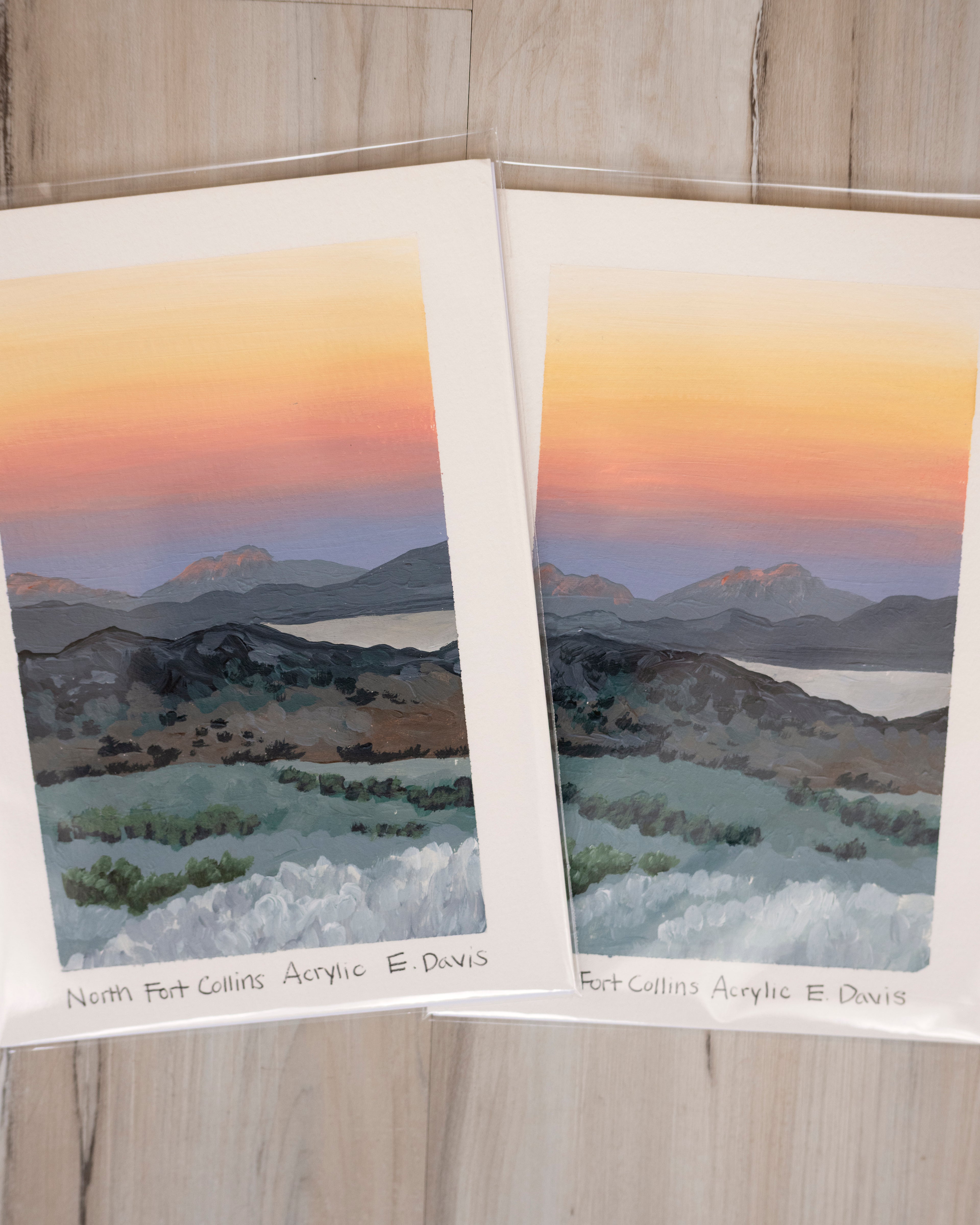 5x7 Original Painting - North Fort Collins