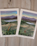 5x7 Original Painting - On The Trail