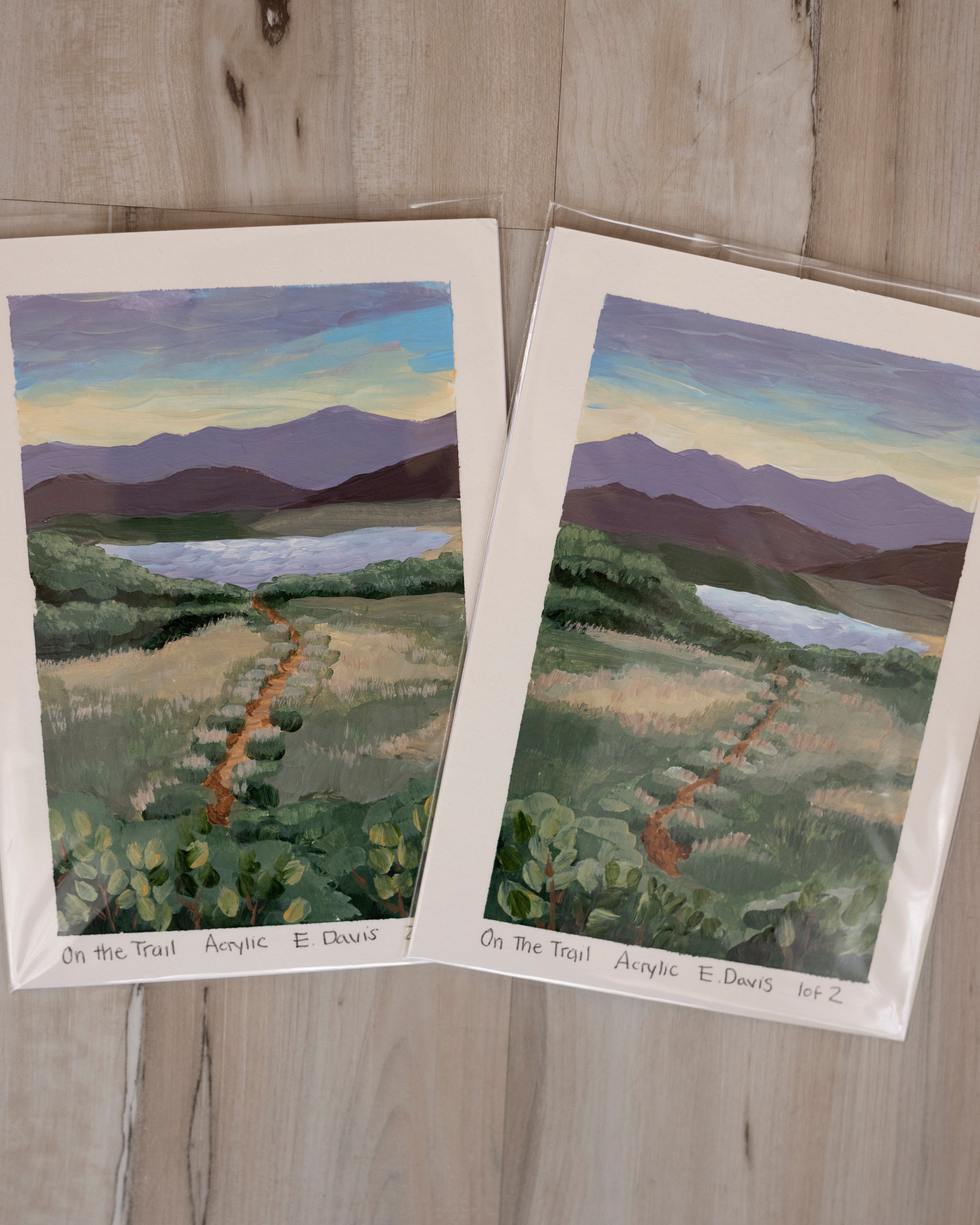 5x7 Original Painting - On The Trail