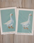 5x7 Original Painting - Silly Goose