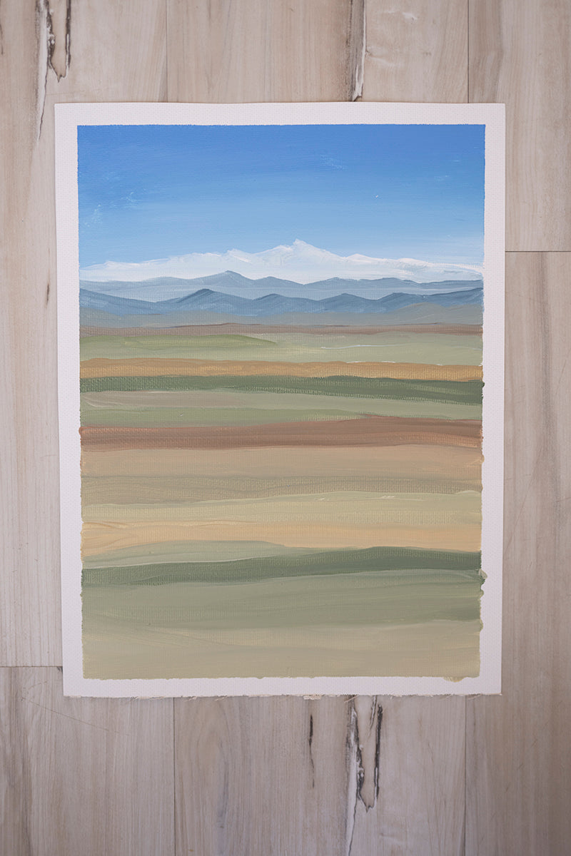 9x12 Original Painting - Spring On the Front Range 2